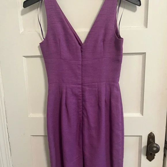 Trina Turk Purple Ruched Sheath Cocktail Dress - Picture 2 of 4